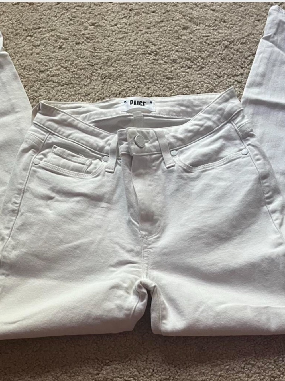 PAIGE High-Rise White Women's Jeans